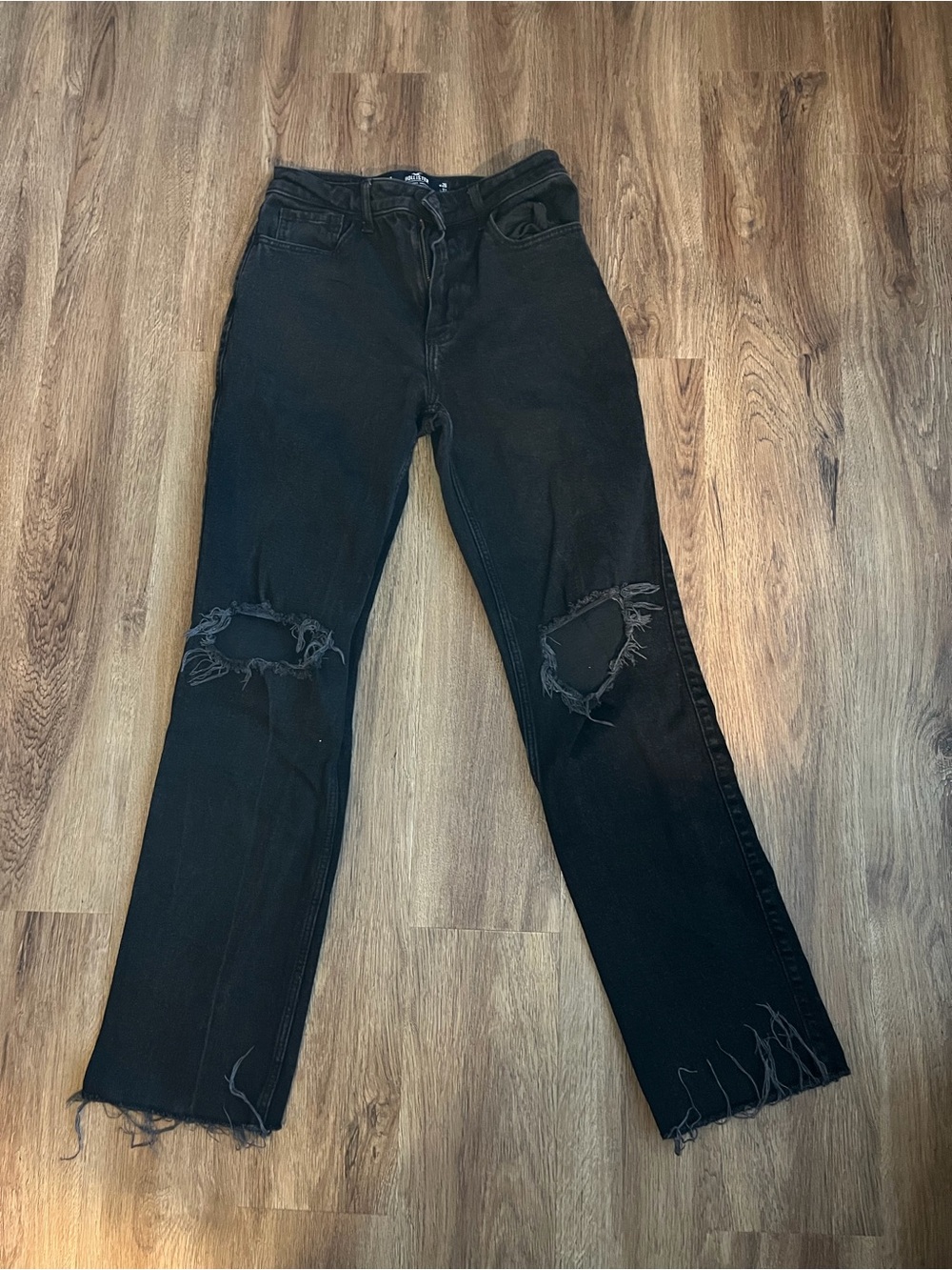GUC Hollister Ultra High-Rise Vintage Straight Jeans - washed black